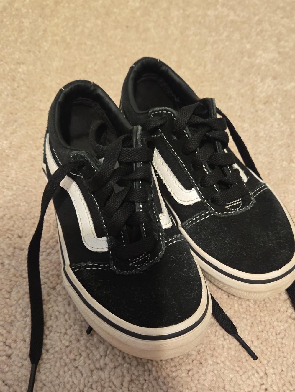 Vans Black and White Skate-Style Lace-Up Sneakers